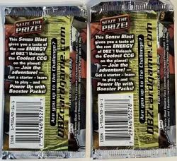 Lot of (2) Dragon Ball Z Senzu Blast Collectible Card Game CCG Booster Packs TD - Image 4