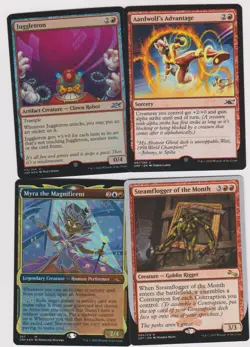 RED-BLUE UNFINITY FUN DECK 40 +X CARDS MTG MAGIC N-MINT N- PLAYED FOILS B-5 - Image 1