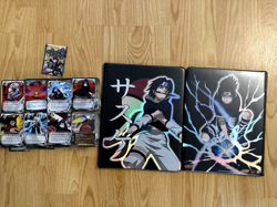 Naruto CCG Lot 1000 Cards ninja/mission/jutsu with Rare Panini TCG in 2 binders - Image 1