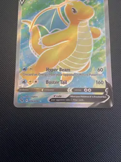 Dragonite V - 076/078 - Pokemon Go Sword & Shield Full Art Rare Card NM - Image 3