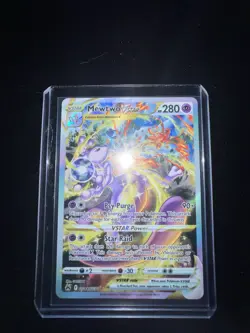 Pokemon TCG Crown Zenith Mewtwo VSTAR Holo Rare Card GG44/GG70 Galarian Gallery - Image 1
