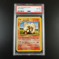 PSA 8 Arcanine 23/102 Pokemon Base Set 1999 Non Holo Graded Card - Image 1