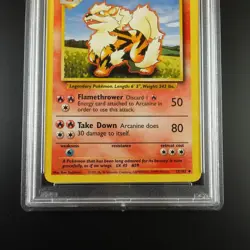 PSA 8 Arcanine 23/102 Pokemon Base Set 1999 Non Holo Graded Card - Image 3