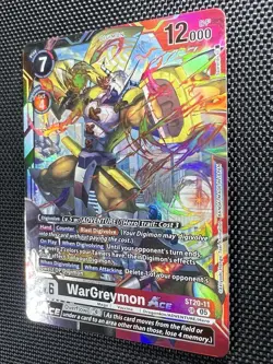 WarGreymon Ace Foil ST20-11 Digimon TCG Card NM Condition - Image 2