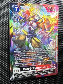 WarGreymon Ace Foil ST20-11 Digimon TCG Card NM Condition - Image 3
