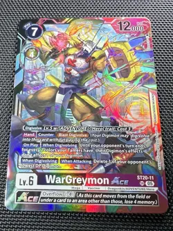 WarGreymon Ace Foil ST20-11 Digimon TCG Card NM Condition - Image 4