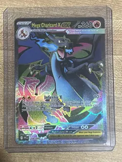 ENGLISH Mega Charizard X EX FULL ART 109/094 Phantasmal Flames Pokemon Card - Image 2