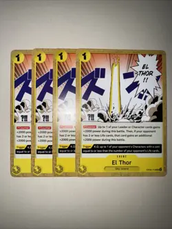 OP05-114 El Thor X4 Playset English One Piece Card Game TCG CCG - Image 1