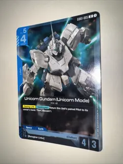 GD01-005 Unicorn Gundam (Unicorn Mode) R FOIL Gundam Card Game TCG CCG - Image 3