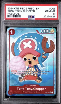 2x, 2024 One Piece PRB01-Premium Booster ST01-006 Chopper Full Art PSA 10 Card - Image 1