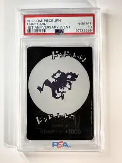 PSA 10 ONE PIECE JAPANESE 2023 MONKEY D. LUFFY DON!! CARD 1ST ANNIVERSARY EVENT - Image 1