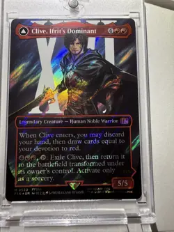 MTG Final Fantasy Clive, Ifrit's Dominant Borderless Surge Foil Mint - Image 1