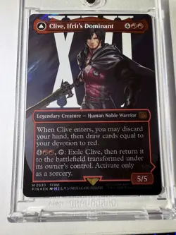 MTG Final Fantasy Clive, Ifrit's Dominant Borderless Surge Foil Mint - Image 2