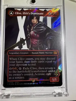 MTG Final Fantasy Clive, Ifrit's Dominant Borderless Surge Foil Mint - Image 3