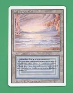 Magic The Gathering MTG Underground Sea (Revised) - Image 1