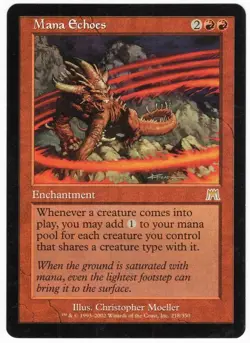 Mana Echoes 2002 Onslaught Red Rare Enchantment MTG NM AZ1 - Image 1