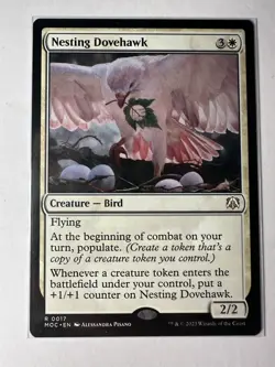 Nesting Dovehawk Commander: March of the Machine Regular Magic The Gathering - Image 1