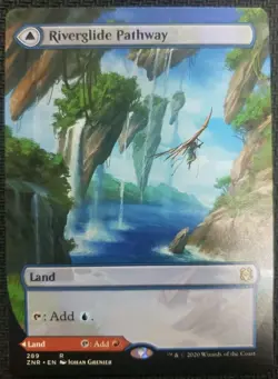 MTG *Riverglide Pathway Borderless X1* (NM) Zendikar Rising Magic - Image 1