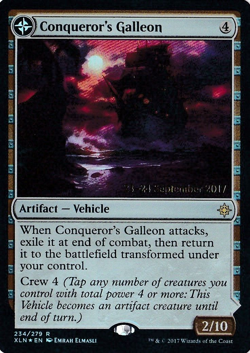 MTG Conqueror's Galleon x1-Foil -Ixalan Nm Pre release promo - Image 1