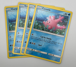 Corsola 36/149 4x x4 Pokemon Card Sun & Moon Base Set 2017 Playset LP - Image 1