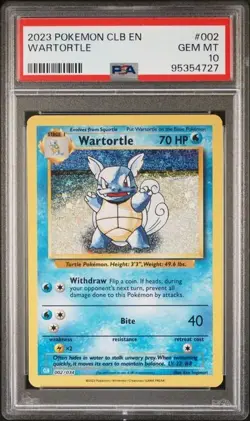 PSA 10 Gem Mint Wartortle 002/034 CLB TCG Classic Box Pokemon 2023 English - Image 1