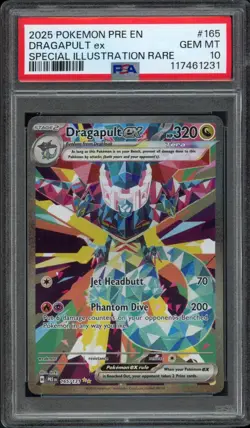 2025 Pokemon Prismatic Evolutions Dragapult EX 165/131 PSA 10 Gem Mint SIR - Image 1