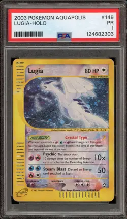 Pokemon Lugia Aquapolis Crystal Holo Secret Rare #149 PSA 1 - Image 1