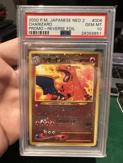 2000 Pokemon Charizard Neo 2 Reverse Foil Japanese Promo #006 PSA 10 GEM MINT - Image 1