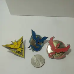 Pokemon Go Team PIN SET Moltres & Zapdos & Articuno lot of 3 pins - Image 2
