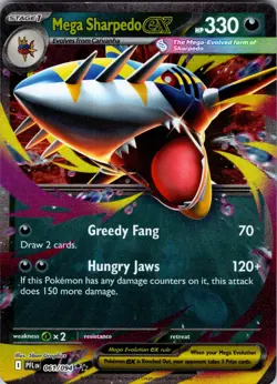 Mega Sharpedo ex 061/094 Phantasmal Flames Pokemon TCG - Image 1