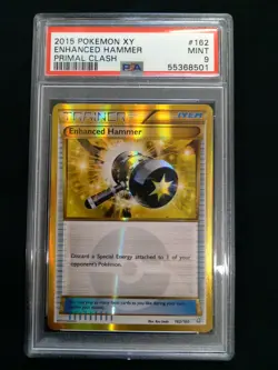 Graded PSA 9 2015 Pokemon XY ENHANCED HAMMER #162 Primal Clash MINT - Image 1