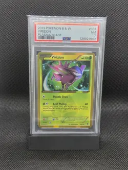 Pokemon 2013 Plasma Blast Virizion EX #96 Full Art Holo PSA 7 NM - Image 2
