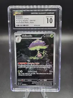 Pokemon Shiinotic Holo #194/191 IR Surging Sparks 2024 - CGC 10 Gem Mint - Image 1