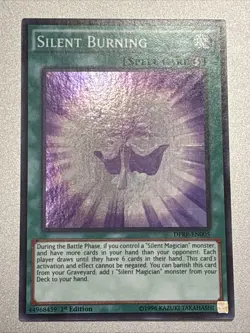 Silent Burning DPRP-EN005 - Rivals of the Pharaoh - 1st Edition Super Rare LP - Image 1