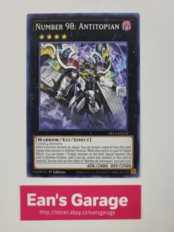 YuGiOh Number 98: Antitopian 1st Edition DLCS-EN123 Dragons of Legend - Mint - Image 1