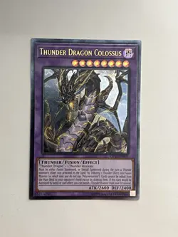 Yu-Gi-Oh Thunder Dragon Colossus OP10-EN001 Ultimate Rare Near Mint Condition - Image 1