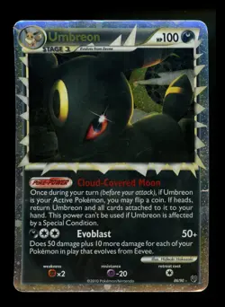 #3 Umbreon Prime 86/90 Undaunted 2010 Holo Rare Pokemon Card TCG - Image 1