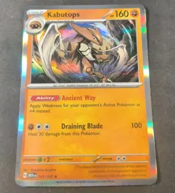Pokemon 151 Kabutops Holo Rare Card 141/165 NM - Image 1