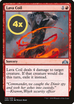 MTG Playset (4x) Lava Coil ** Guilds of Ravnica ** English (NM) - Image 1