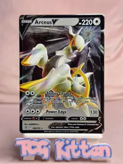 Arceus V 122/172 (Metal Card) Sword & Shield: Brilliant Stars TCGKITTEN - Image 1