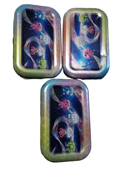 (3) Pokemon Paldean Fates Mini Tins -NO CARDS ART COIN- Flamigo Miniature Tin - Image 2