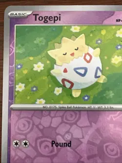 Togepi Common Reverse Holo Card 70/191 SV8 Surging Sparks Pokemon TCG - Image 2