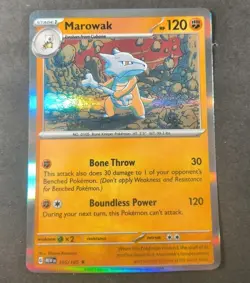 Pokemon 151 Marowak Holo Rare Card 105/165 NM - Image 1