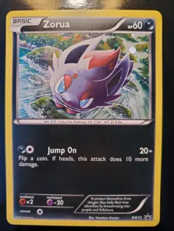 Zorua BW12 Holo Pokemon TCG Card Black White Black Star Promo Lightly Played LP - Image 2