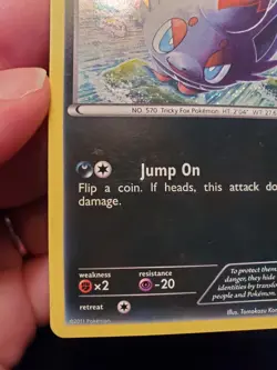 Zorua BW12 Holo Pokemon TCG Card Black White Black Star Promo Lightly Played LP - Image 4