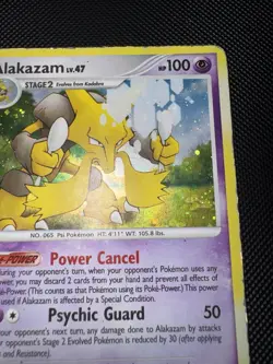 Alakazam Holo Pokemon TCG Card 2/123 Mysterious Treasures Series - Image 3
