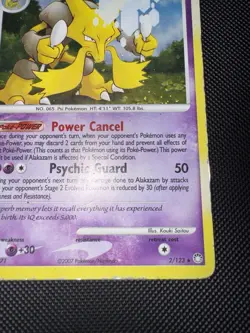 Alakazam Holo Pokemon TCG Card 2/123 Mysterious Treasures Series - Image 4