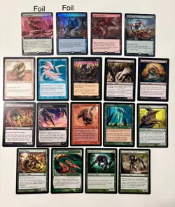 Magic The Gathering 18 Sliver Card Lot. Vintage Cards and Commander Rares NM - Image 1