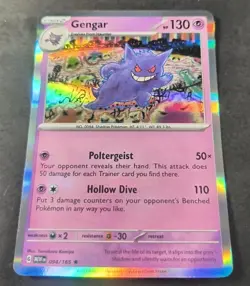 Pokemon 151 Gengar Holo Rare Card 094/165 NM - Image 1
