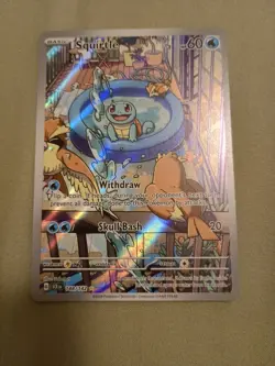 Pokemon TCG Squirtle Stellar Crown Illustration Rare Holo Card 148/142 Sv07 - Image 3